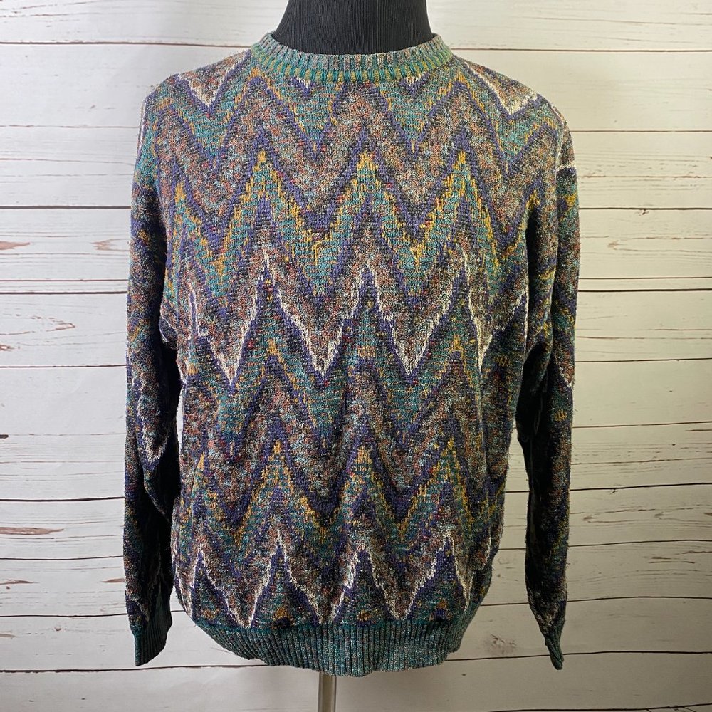 Vintage Mondo di Marco Italian Grandpa Sweater L